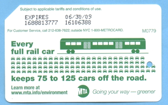 2008 Green MetroCard